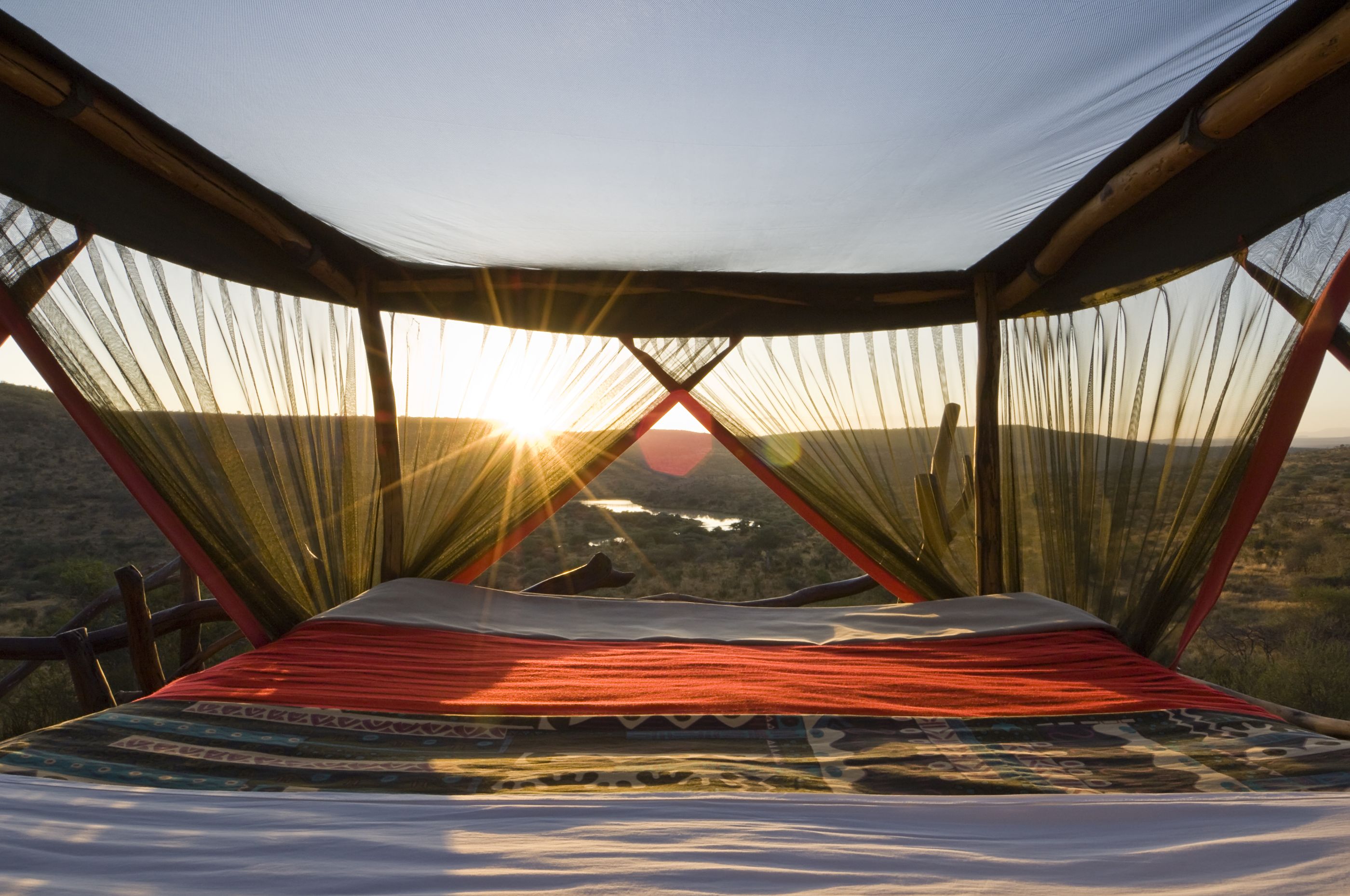 Star bed at Loisaba Bush Camp, Kenya