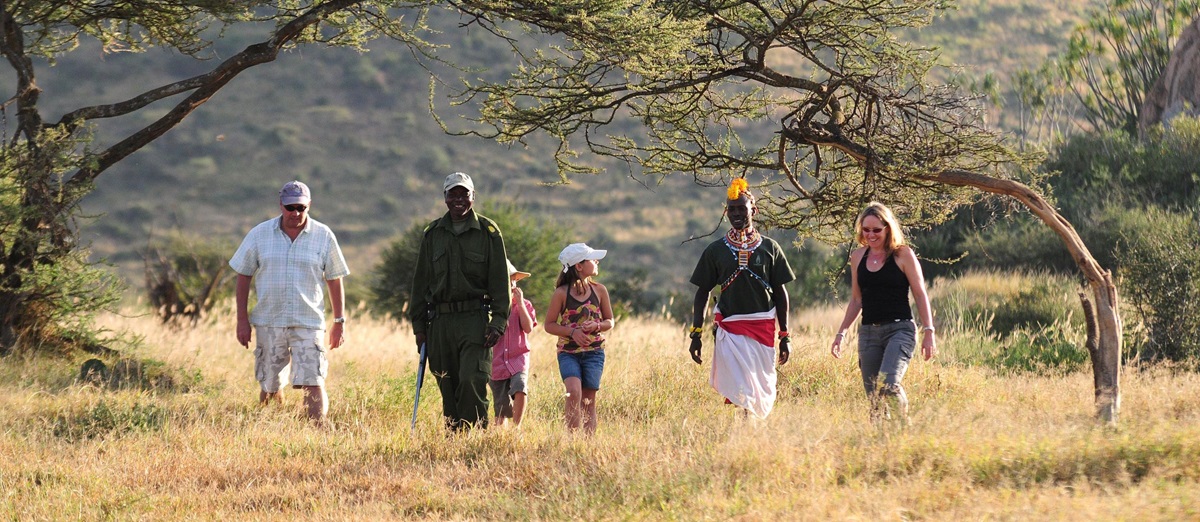 Walking safari at Loisaba Bush Camp, Kenya