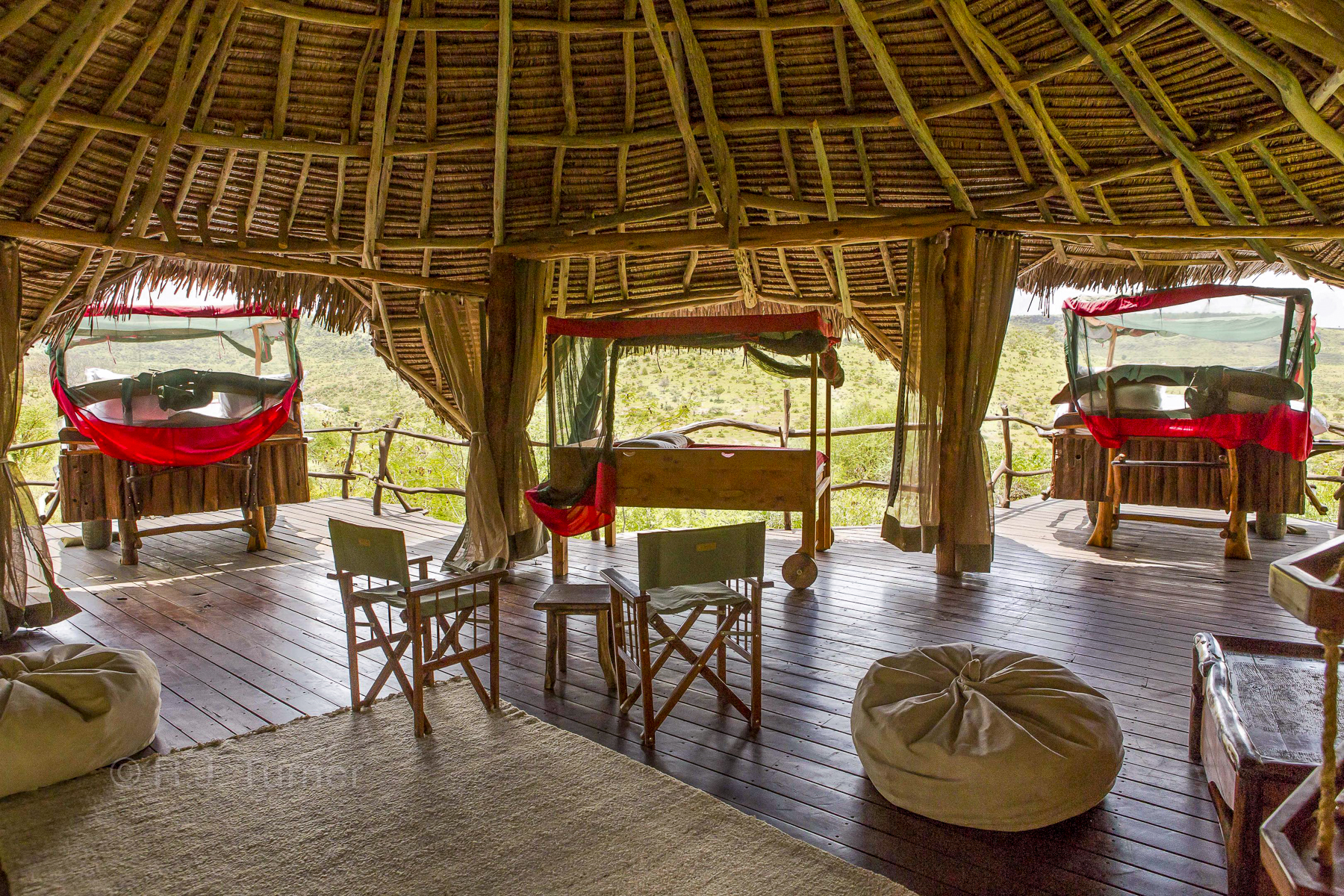 Family platform at Loisaba Star Beds in Kenya