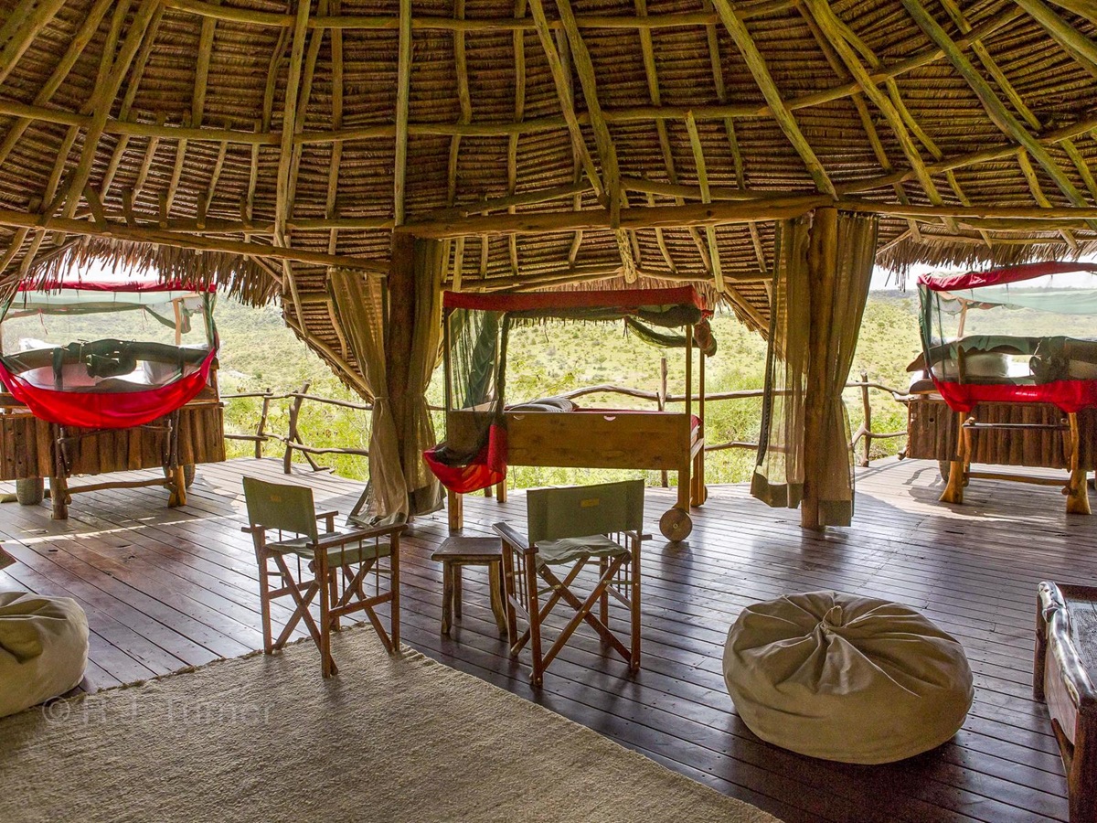 Family platform at Loisaba Star Beds in Kenya