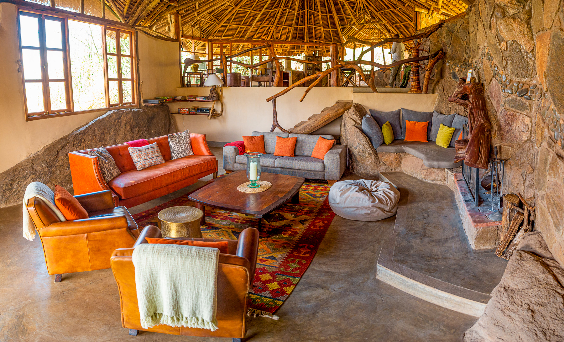 Lounge at Loisaba Star Beds in Kenya