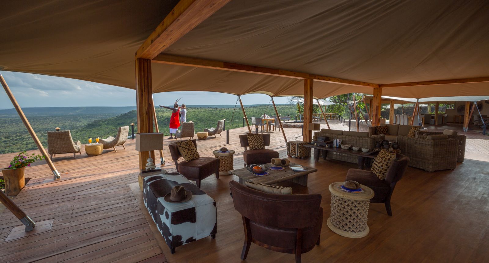 View from sitting room at Loisaba Tented Camp in Kenya