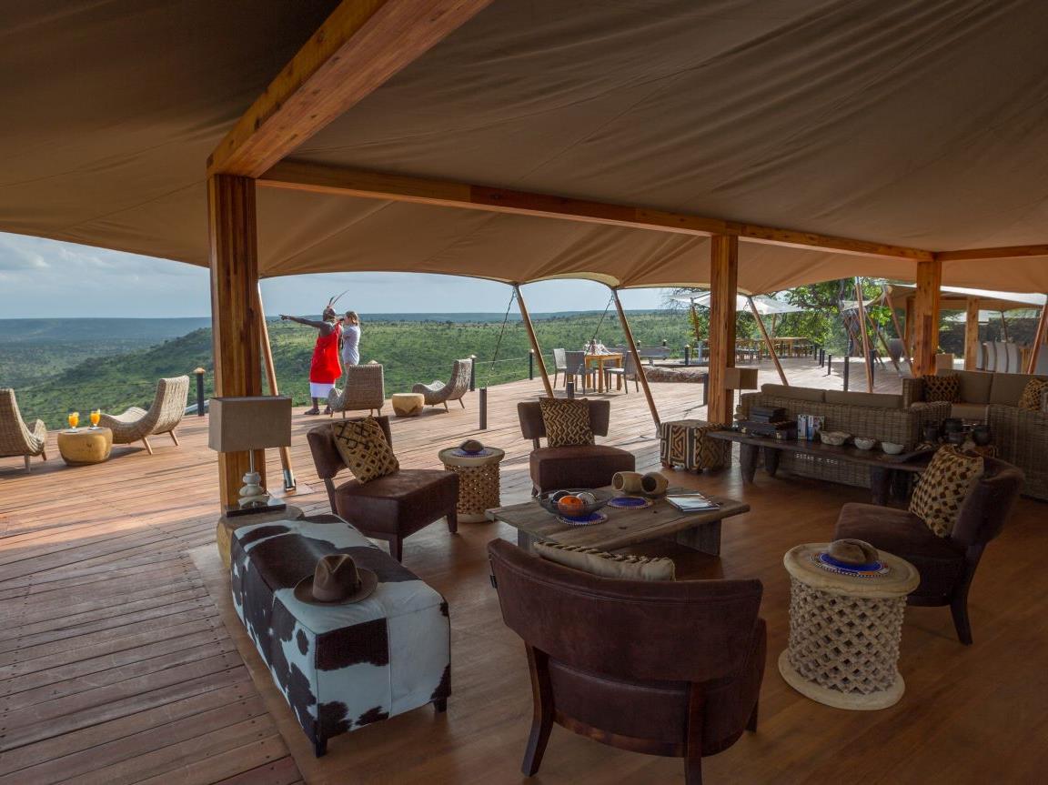 View from sitting room at Loisaba Tented Camp in Kenya
