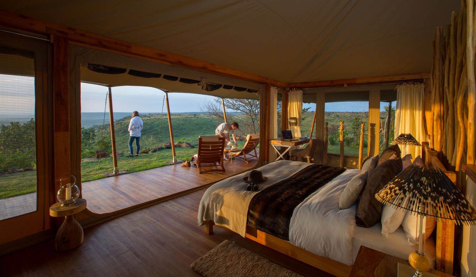 View from tent at Loisaba Tented Camp in Kenya