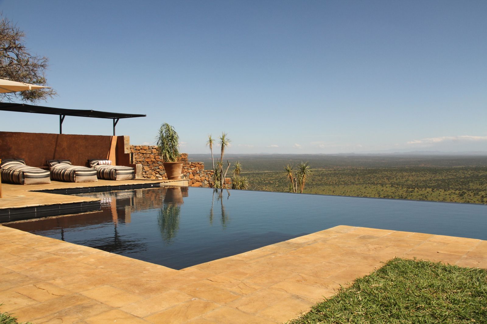 Pool view at Loisaba Tented Camp in Kenya