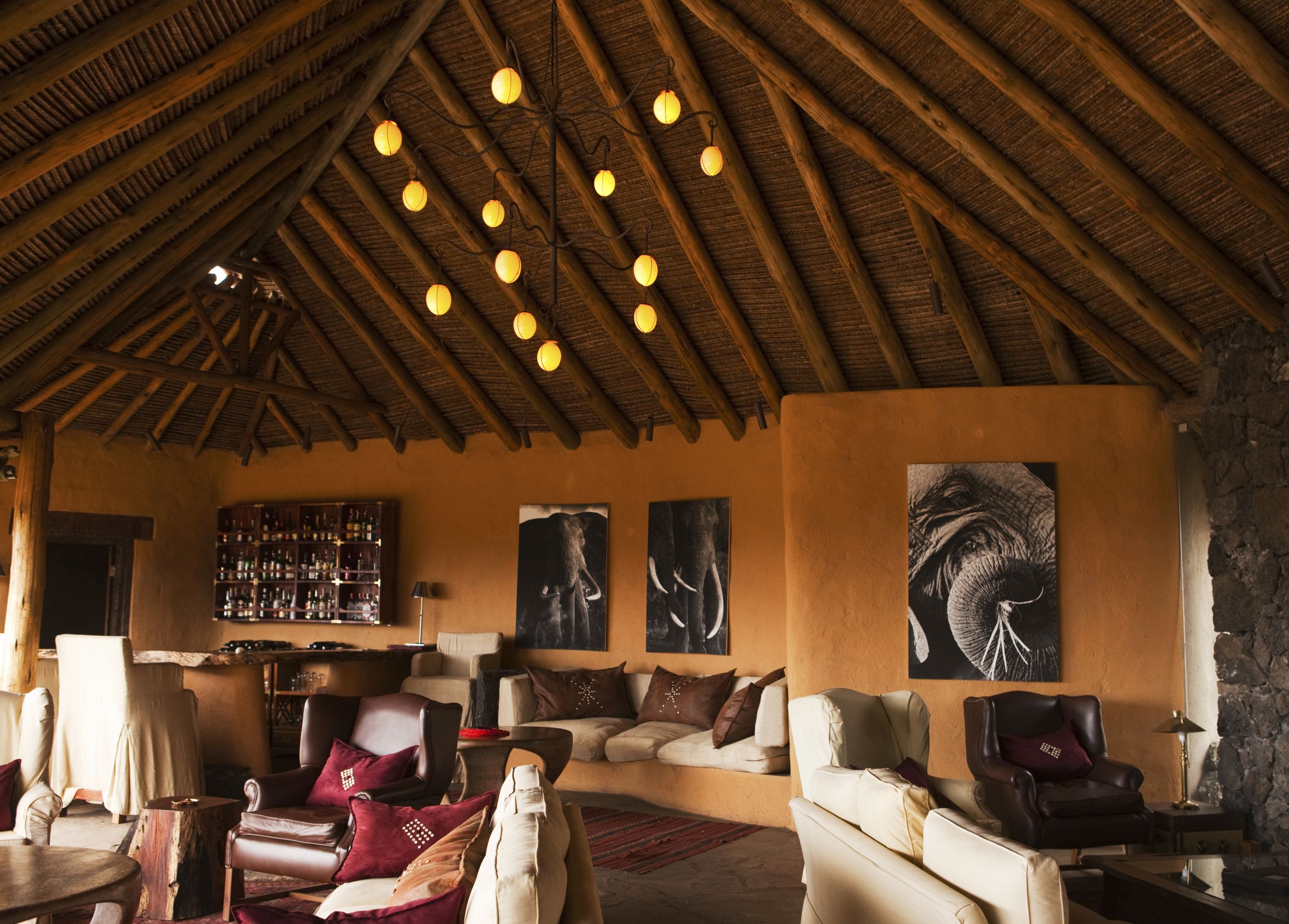interior of Ol Donyo Lodge, Kenya
