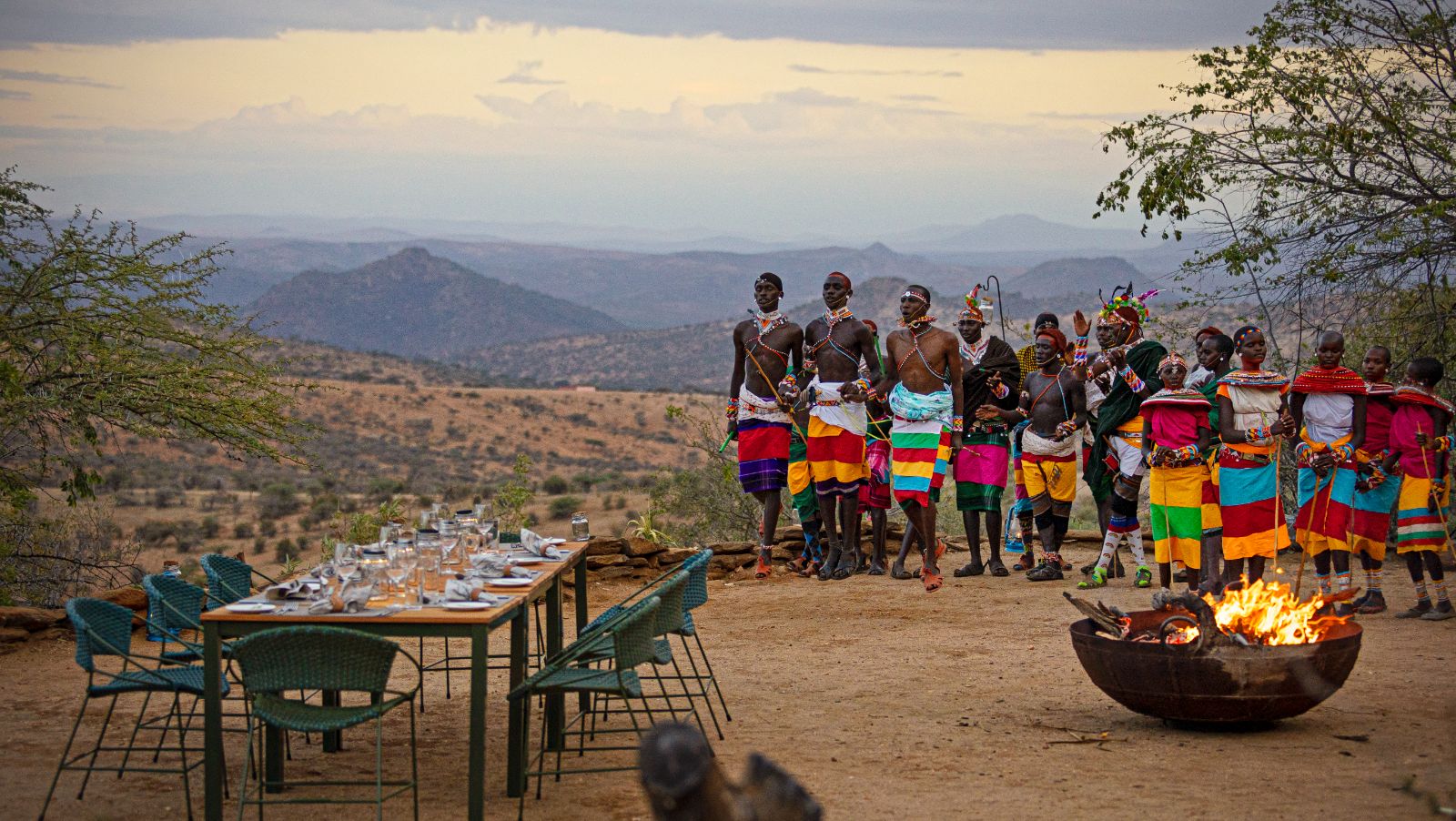 Boma dinner at Ol Lentille luxury lodge in Kenya