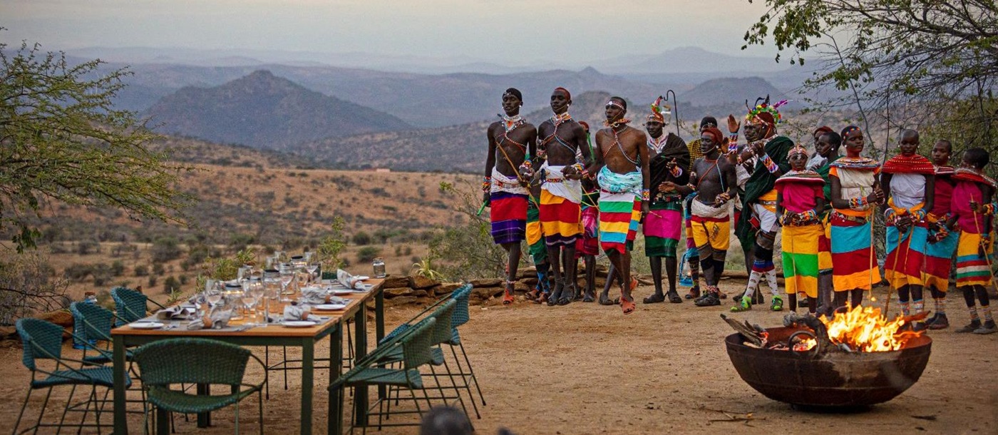 Boma dinner at Ol Lentille luxury lodge in Kenya