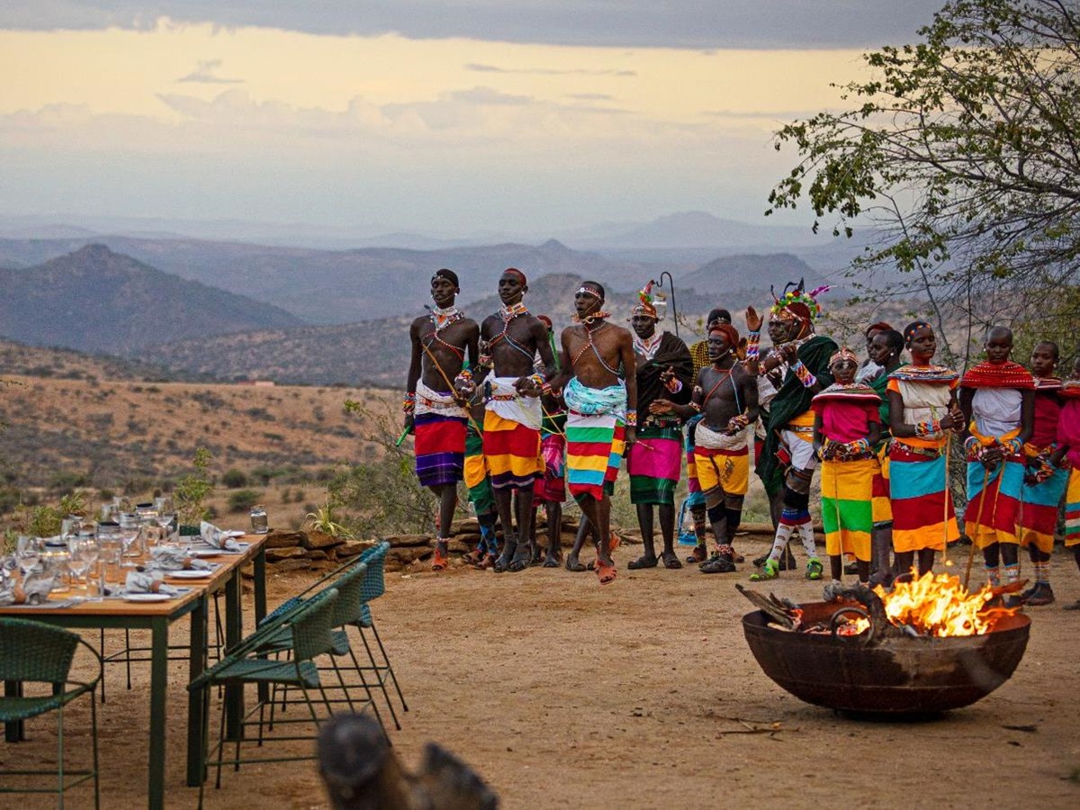 Boma dinner at Ol Lentille luxury lodge in Kenya