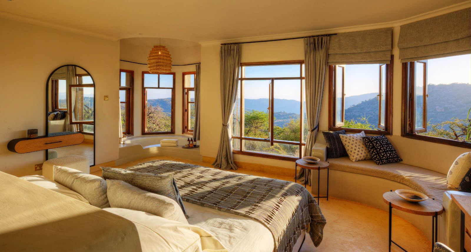 Bedroom of Boscia cottage at Ol Lentille in Kenya