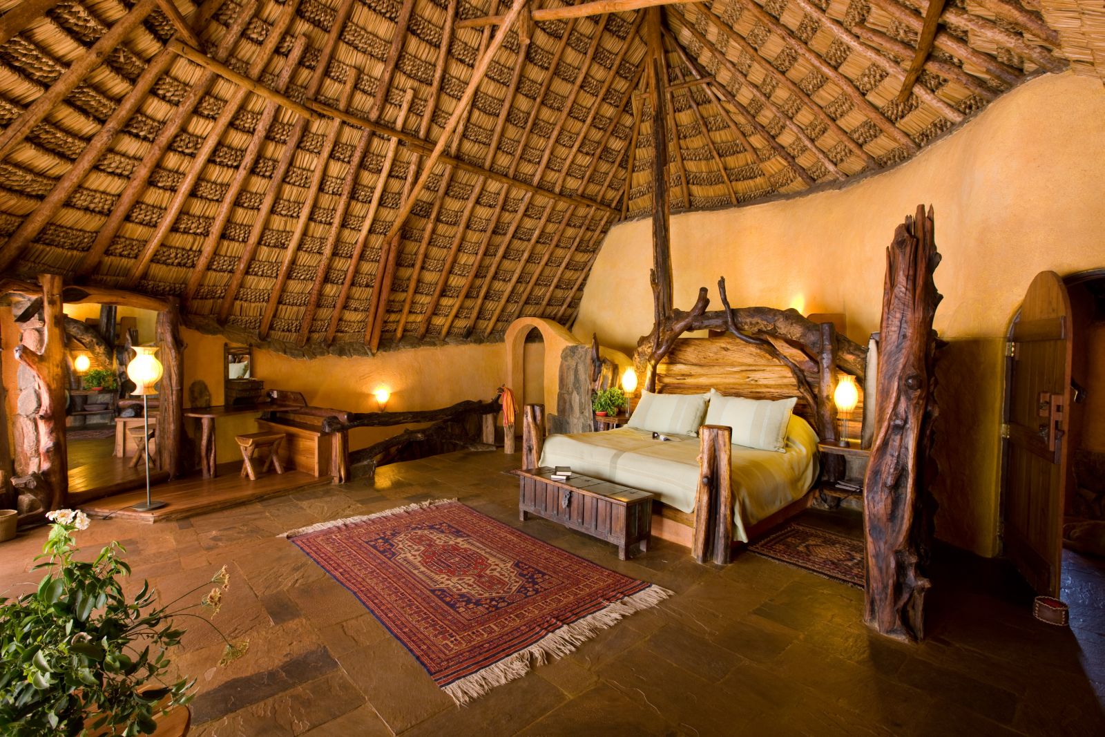 Bedroom interior at Ol Malo House in Kenya 