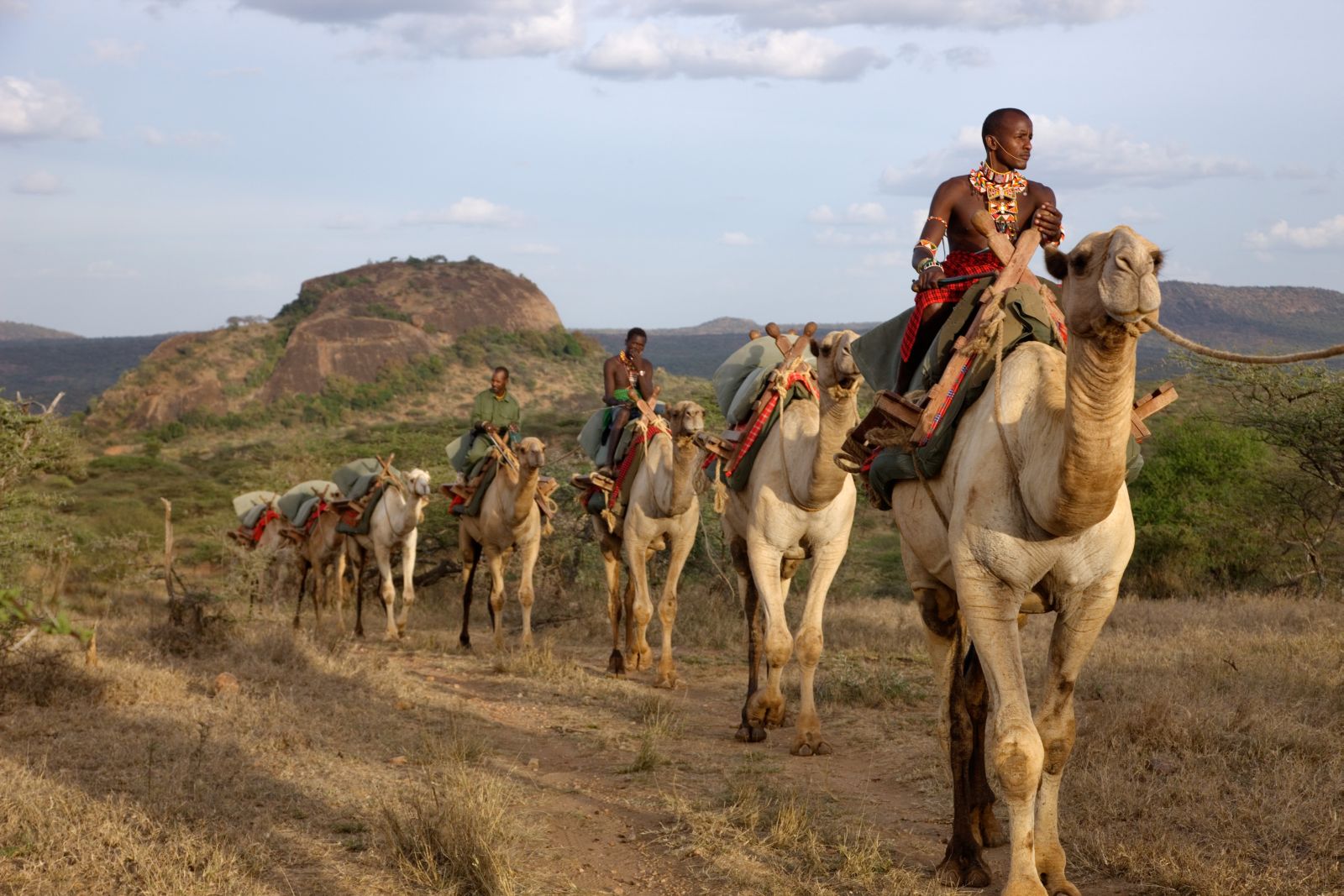 Camel safari at Ol Malo House in Kenya 