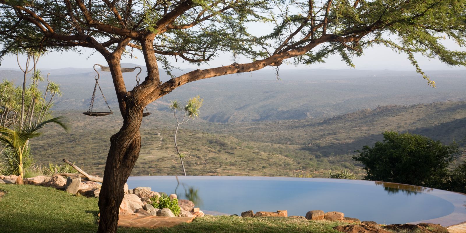 Pool view at Ol Malo House in Kenya 