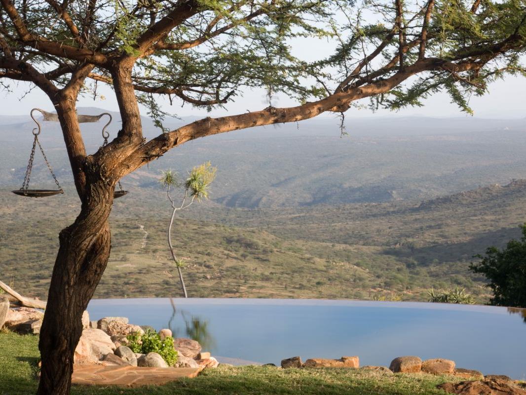 Pool view at Ol Malo House in Kenya