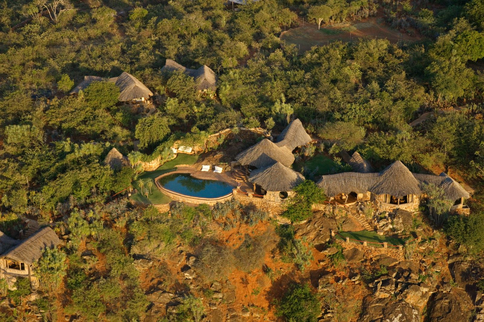 Aerial view of Ol Malo Lodge, Kenya