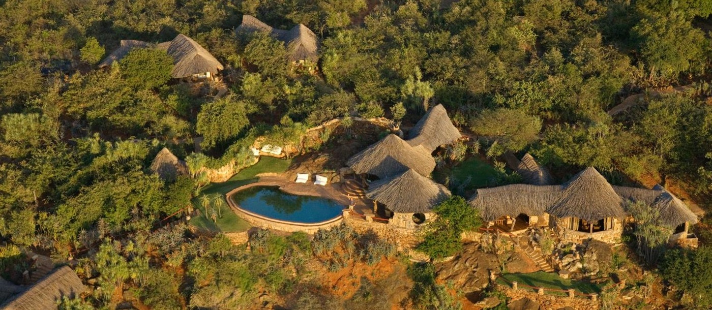Aerial view of Ol Malo Lodge, Kenya