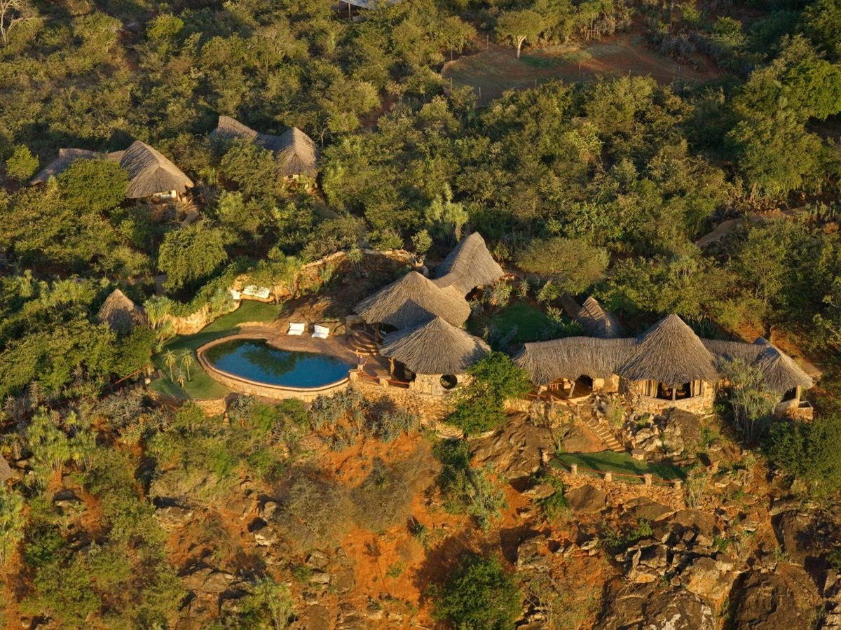 Aerial view of Ol Malo Lodge, Kenya