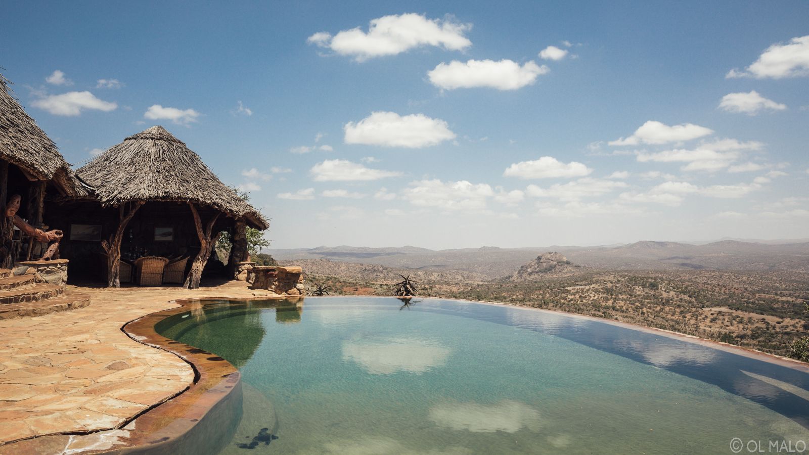 View from the pool at Ol Malo Lodge, Kenya