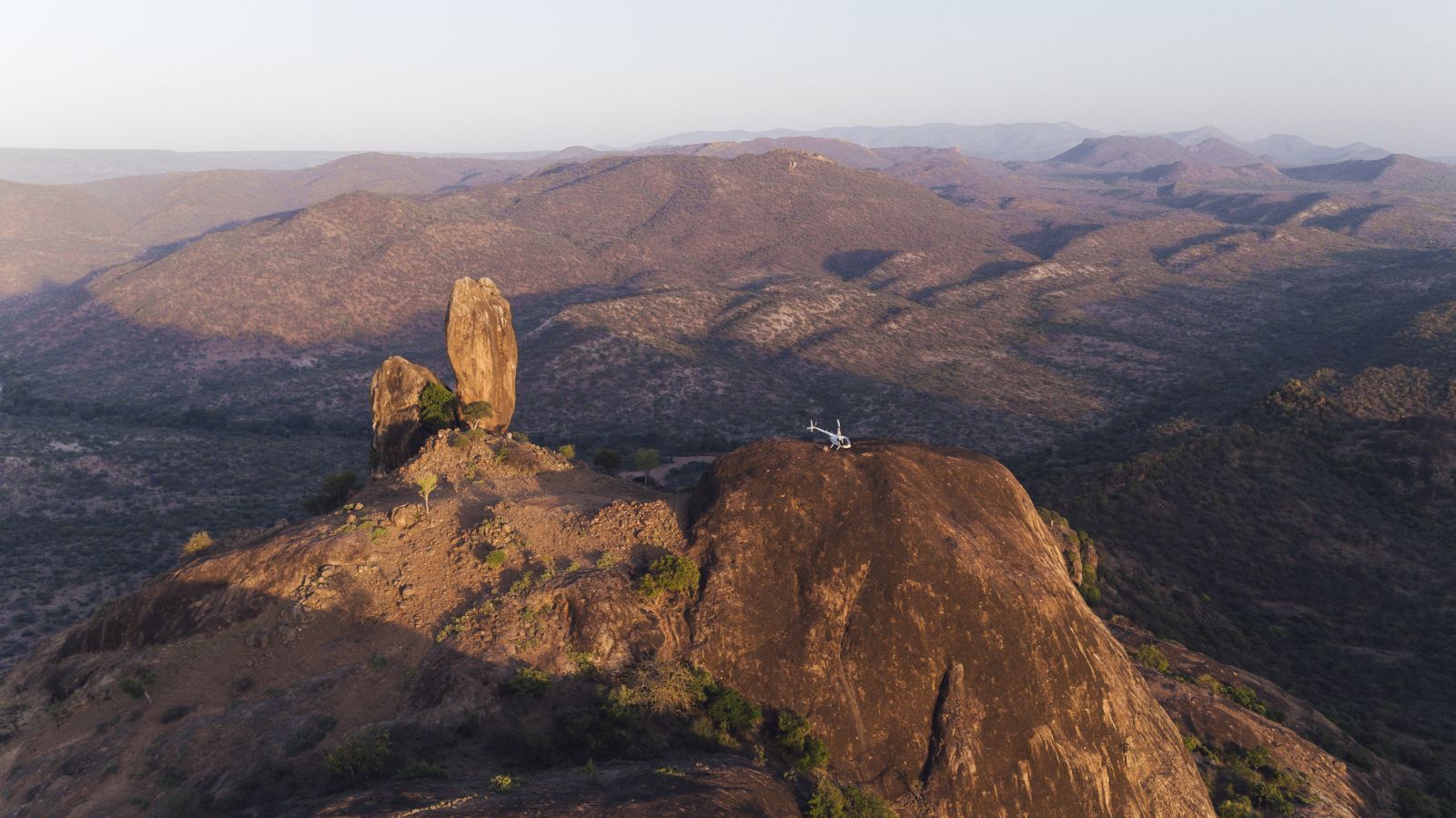 Helicopter safari at Ol Malo Lodge in Kenya 
