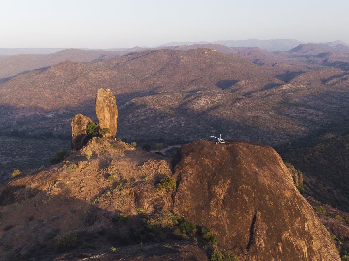 Helicopter safari at Ol Malo Lodge in Kenya