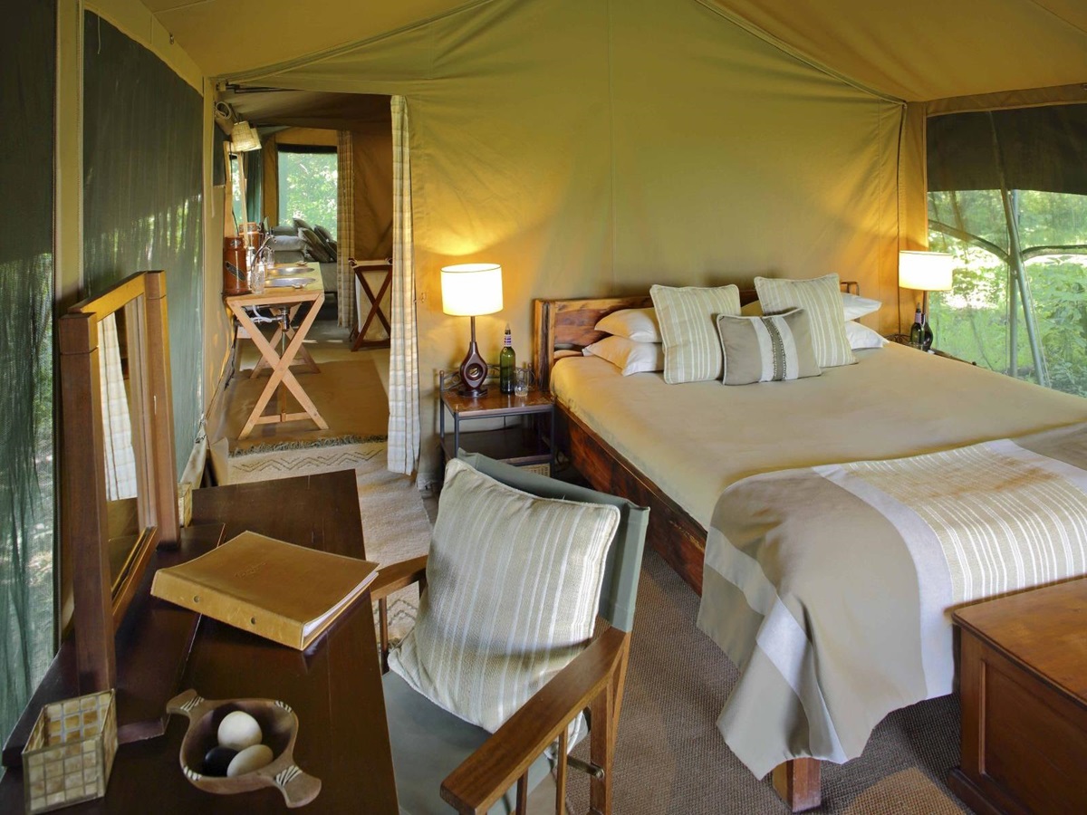 Family tent at Rekero Camp in Kenya