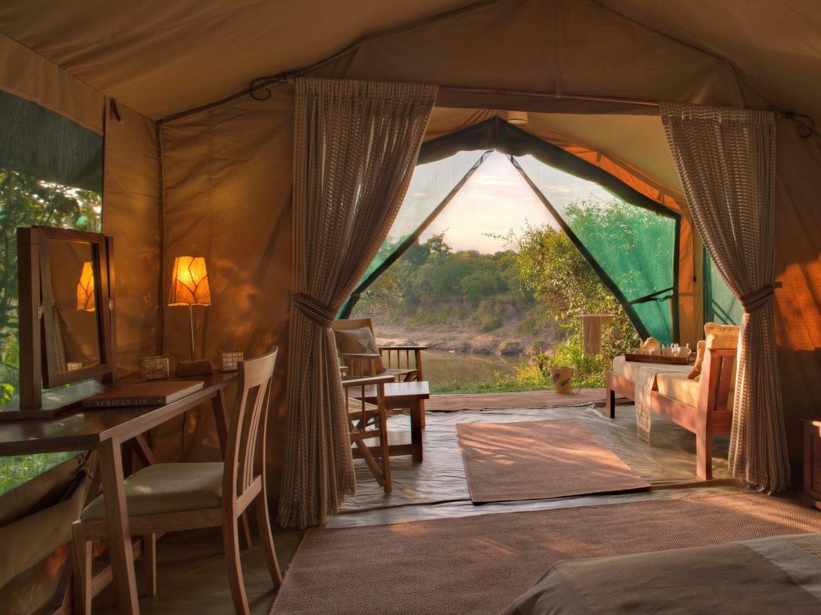 View from tent at Rekero Camp in Kenya