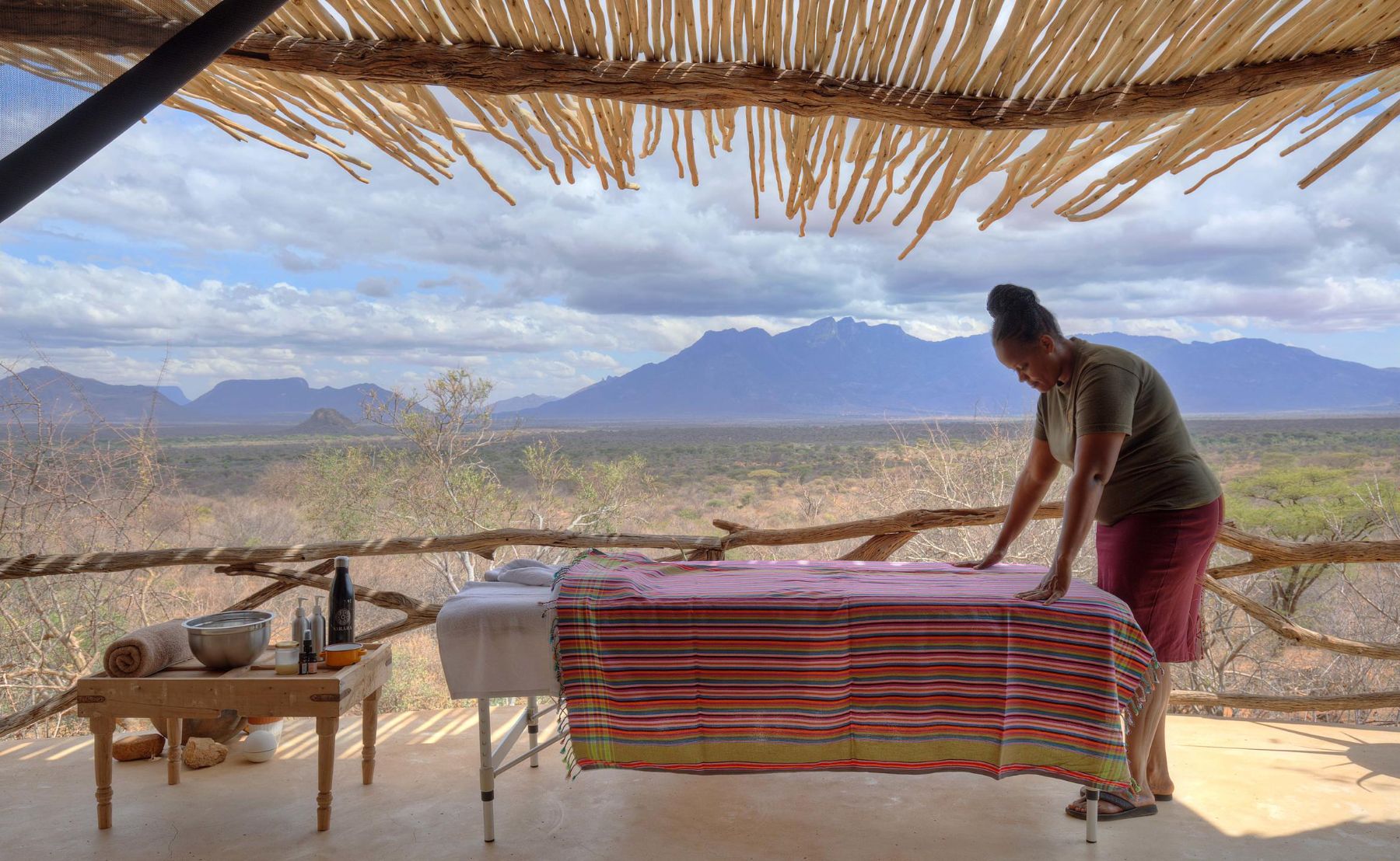 Massage tent at Sarara Camp in Kenya