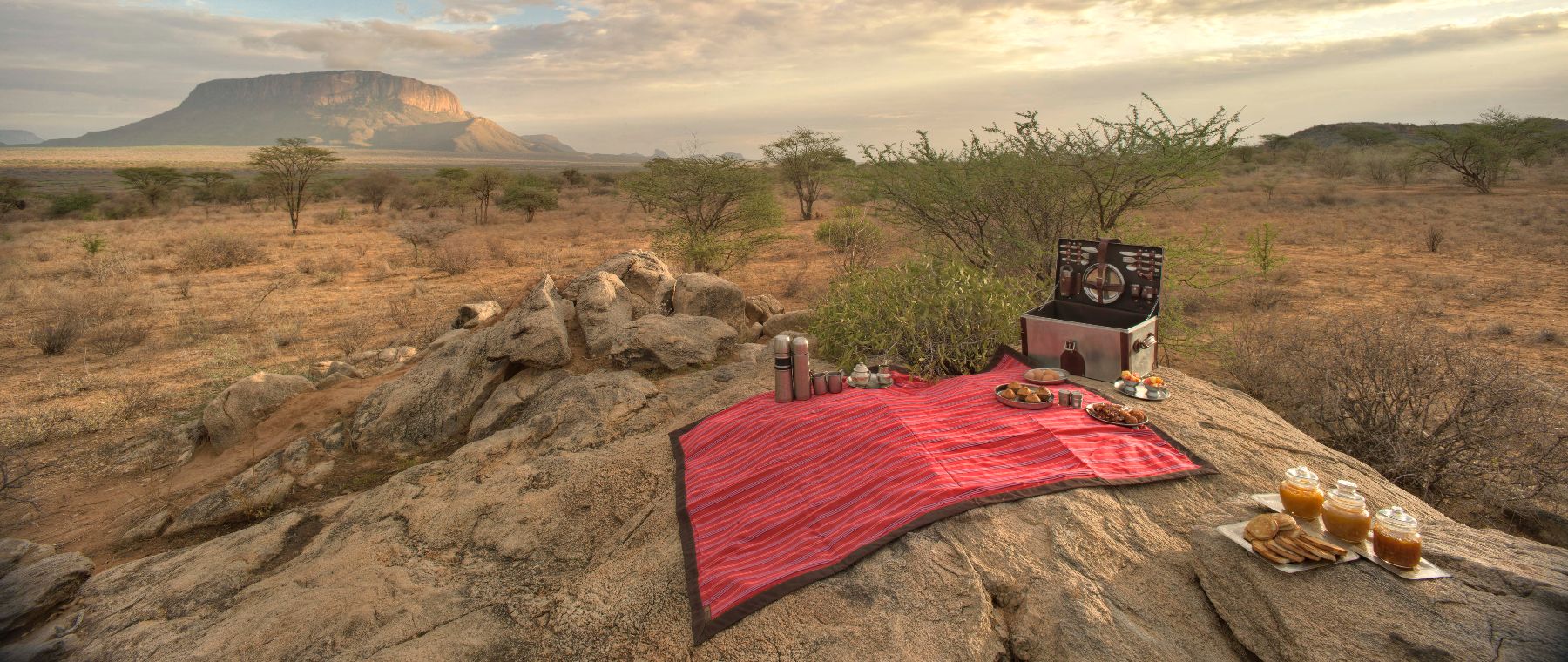 Picnic setup for couples at Saruni Samburu in Kenya