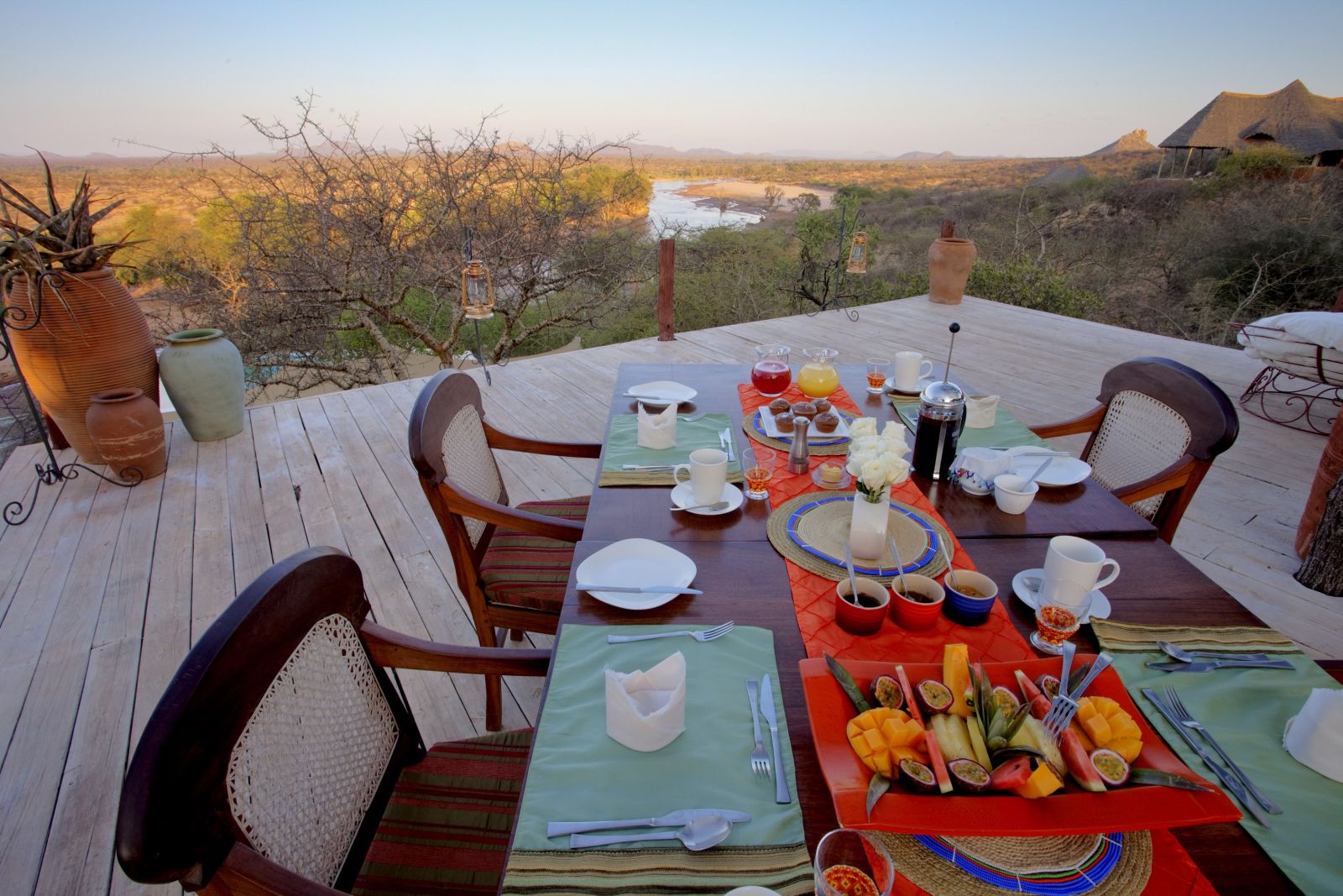 Al fresco breakfast at Sasaab in Kenya 