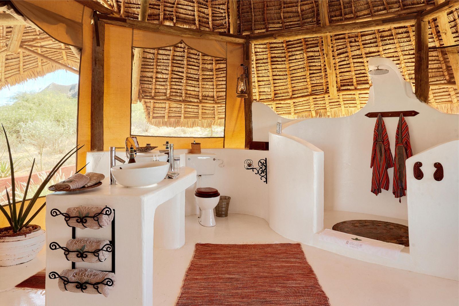 Luxury Suite bathroom at Sasaab Samburu