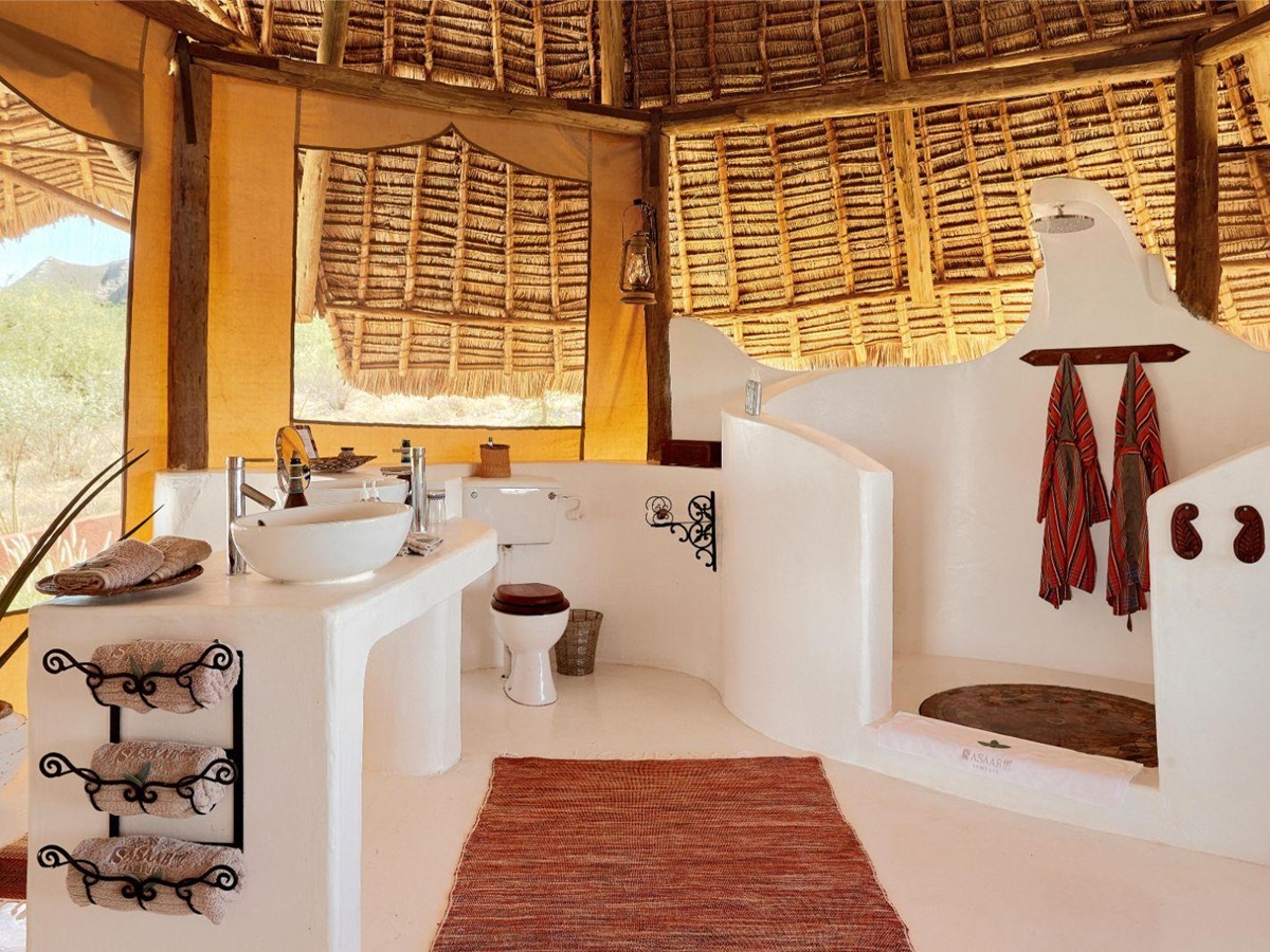 Luxury Suite bathroom at Sasaab Samburu