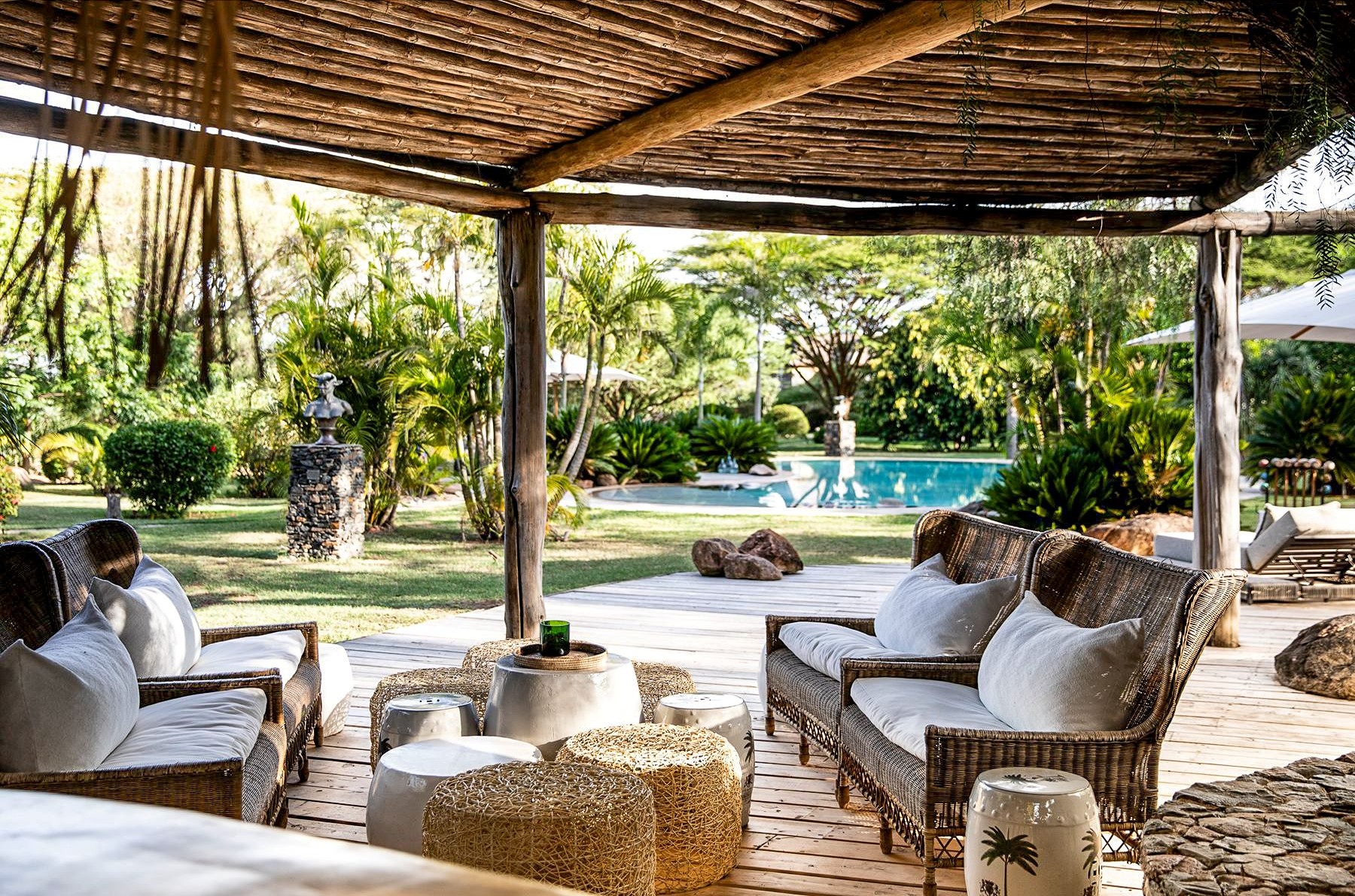 Alfresco lounge at Segera Camp in Kenya