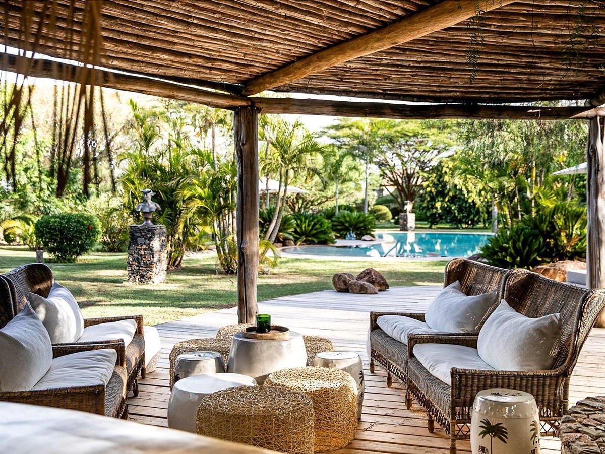 Alfresco lounge at Segera Camp in Kenya