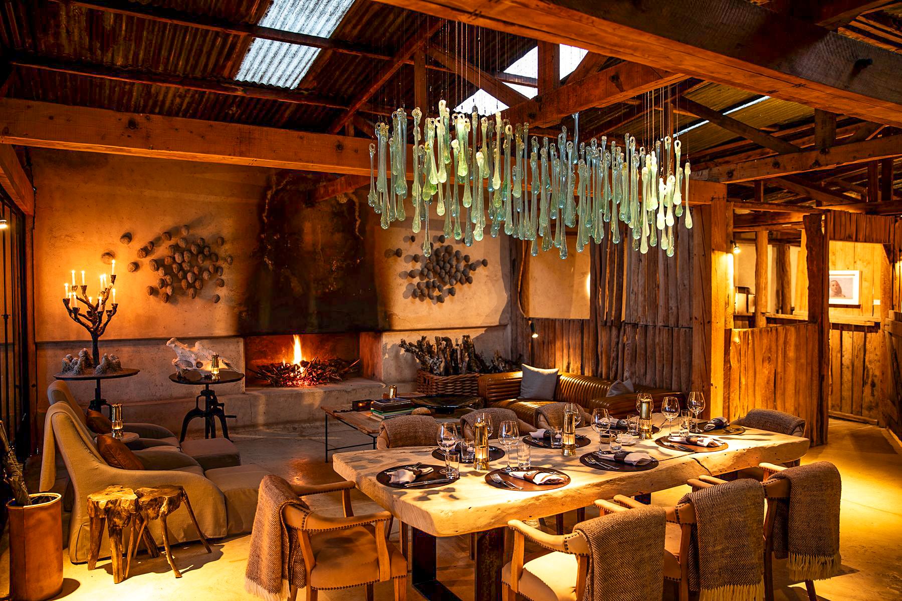 Dining table at Segera Camp in Kenya