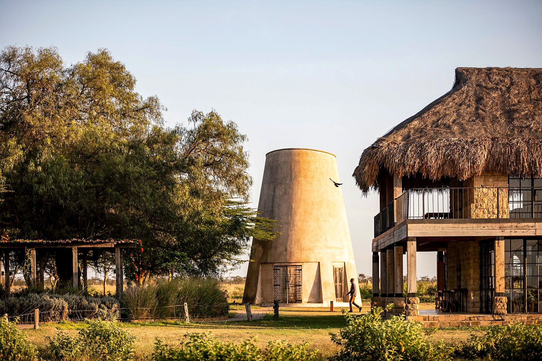 House and wellness building at Segera Camp in Kenya