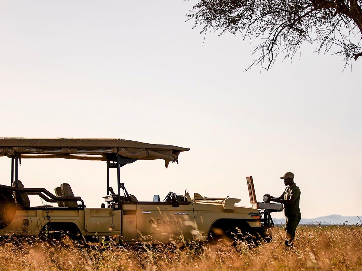 Game drive at Segera Camp in Kenya