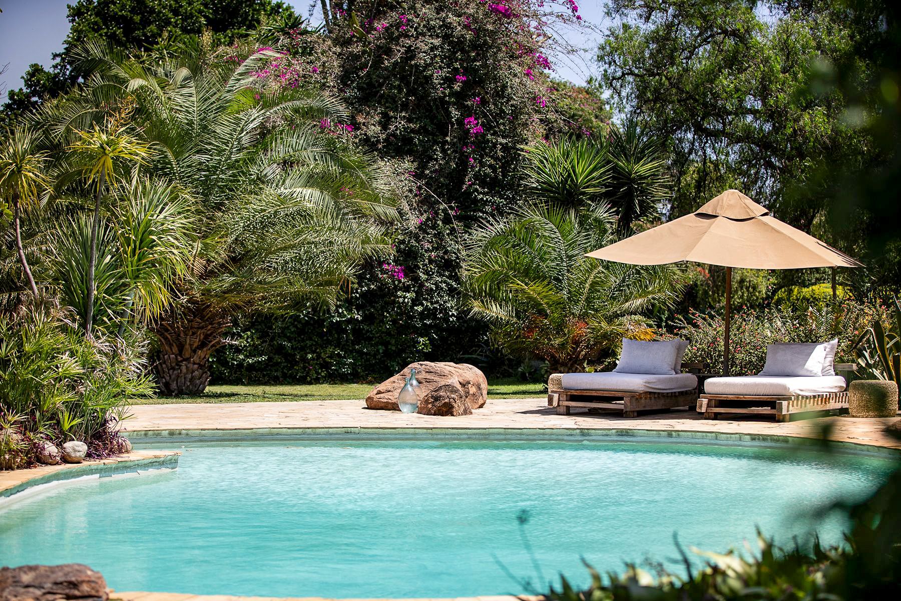 Swimming pool at Segera Camp in Kenya