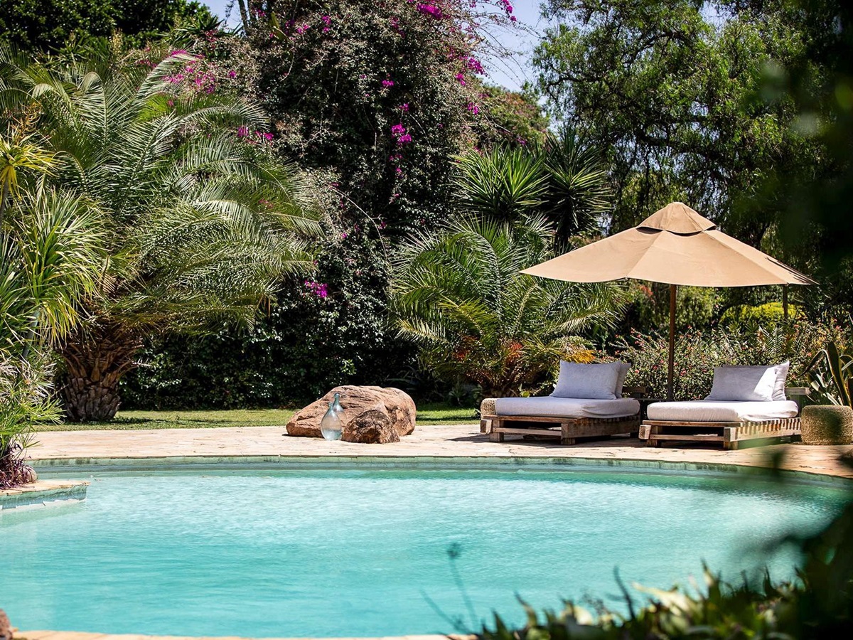Swimming pool at Segera Camp in Kenya