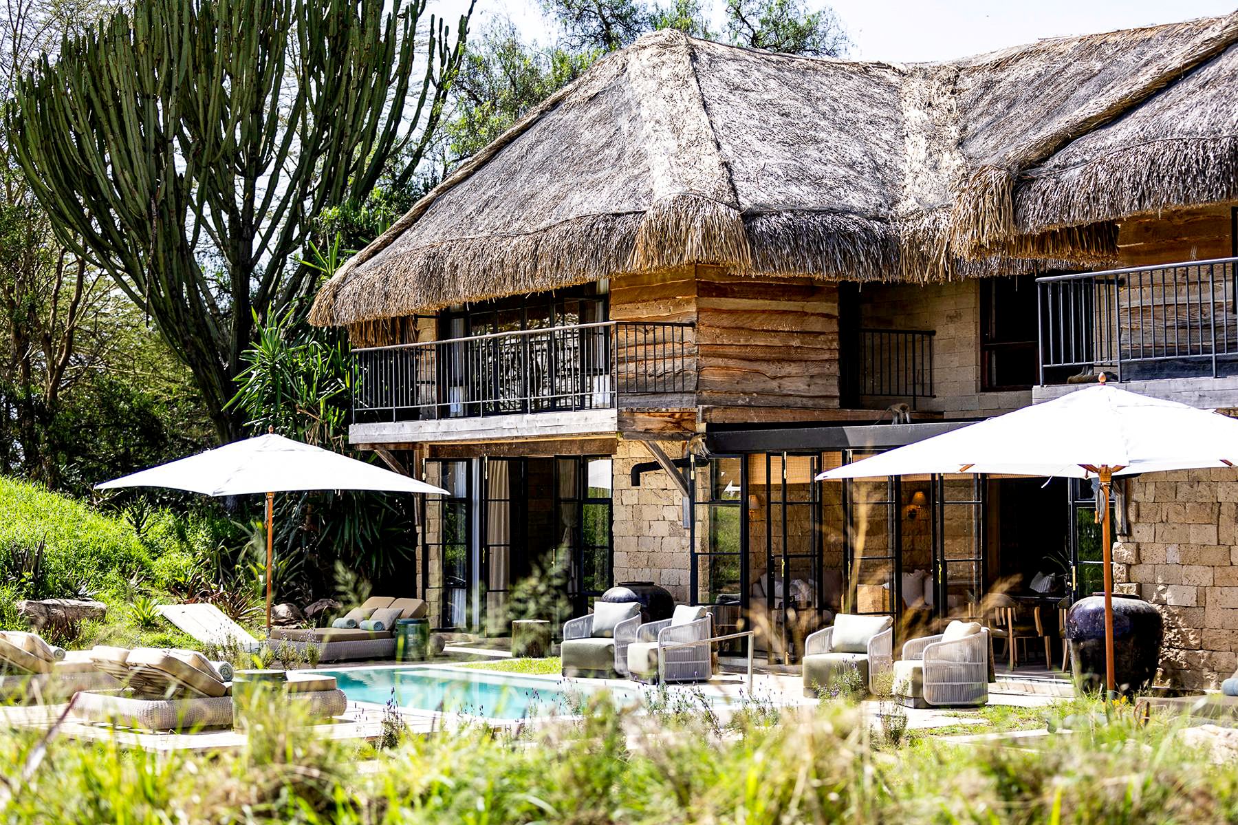 Villa facade at Segera Camp in Kenya