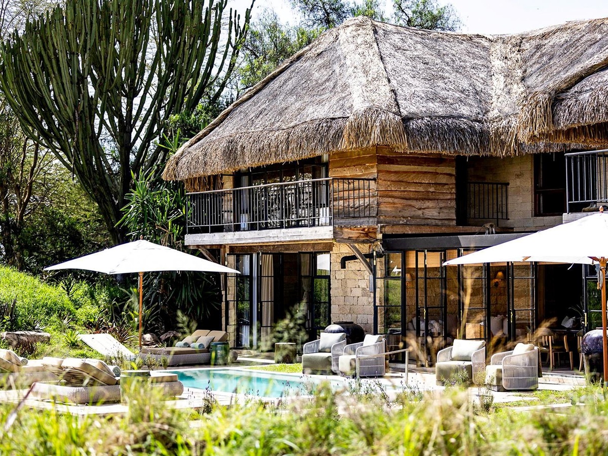 Villa facade at Segera Camp in Kenya