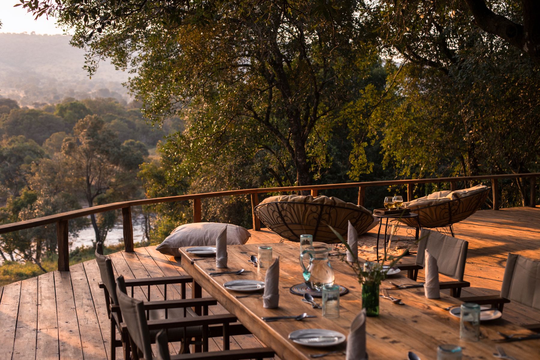 Deck belonging to Serian's The Original Camp in Kenya