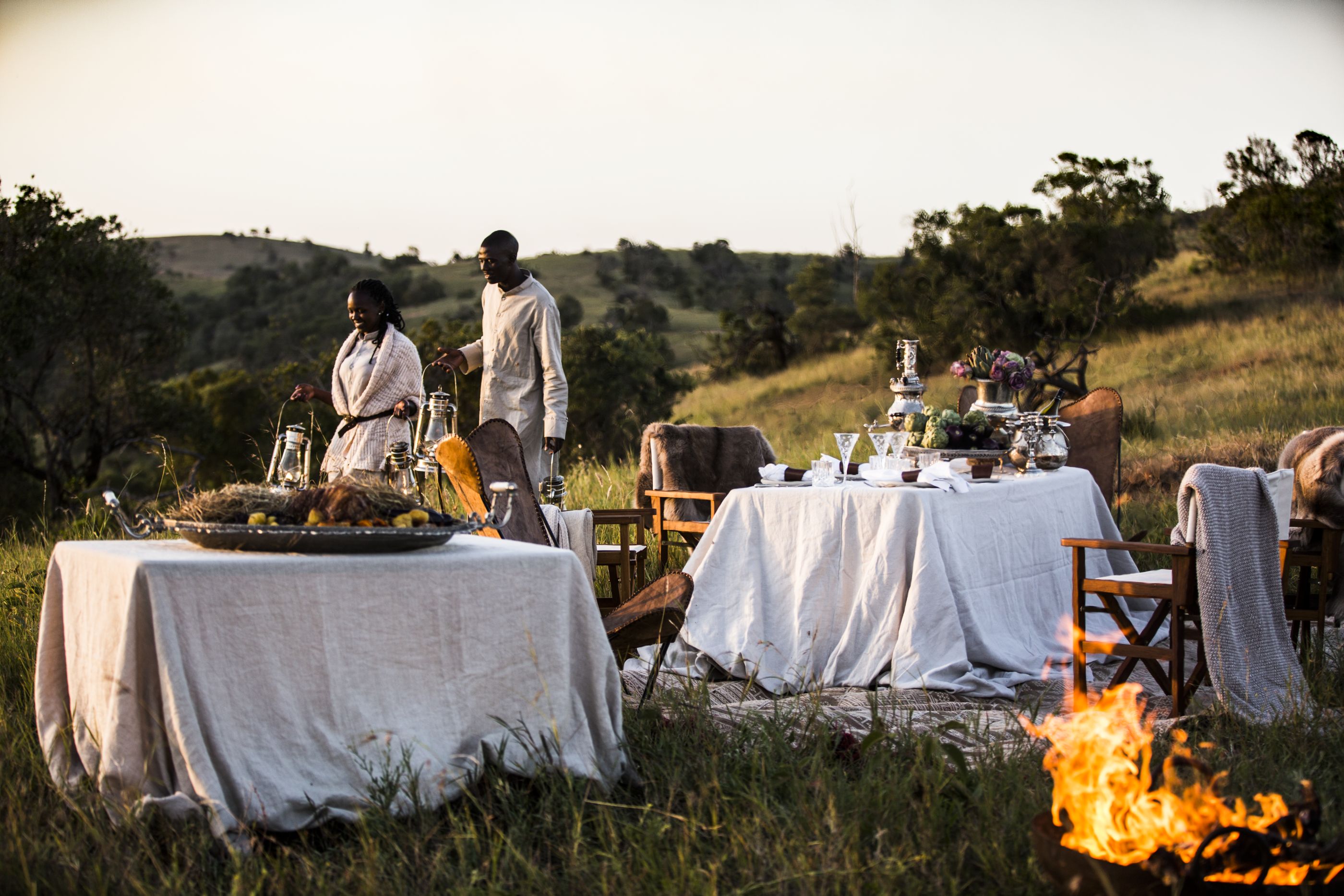 Sundowners and dining out, Kenya