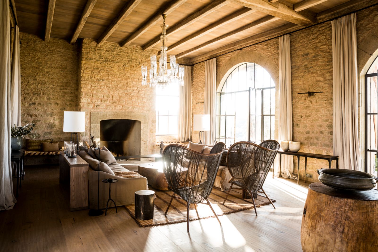 Lounge and seating area at Arjiju private house on the Borana Lewa Conservancy in Kenya