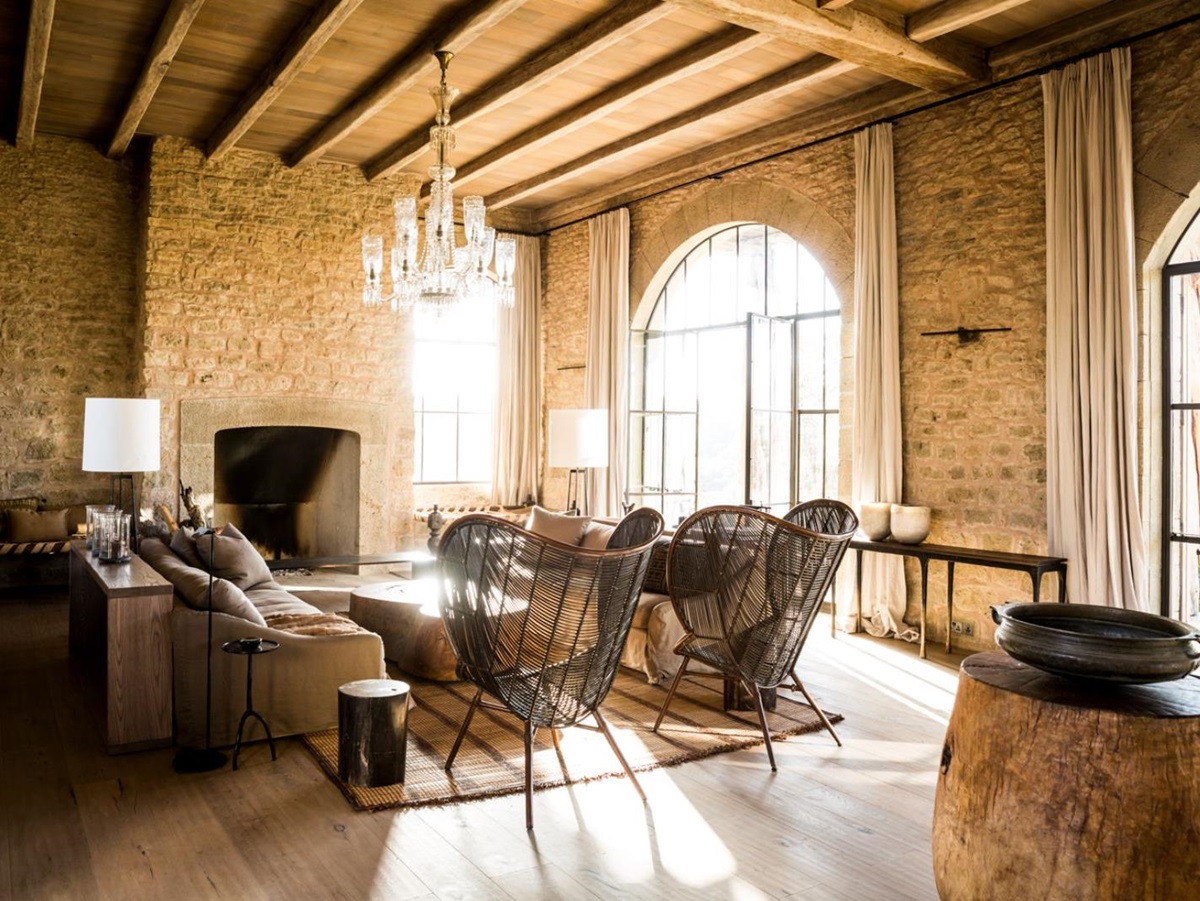 Lounge and seating area at Arjiju private house on the Borana Lewa Conservancy in Kenya