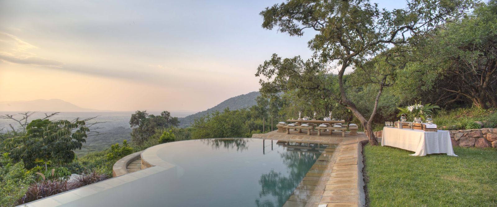Infinity pool at Cottar's Bush Villa in the Maasai Mara Kenya