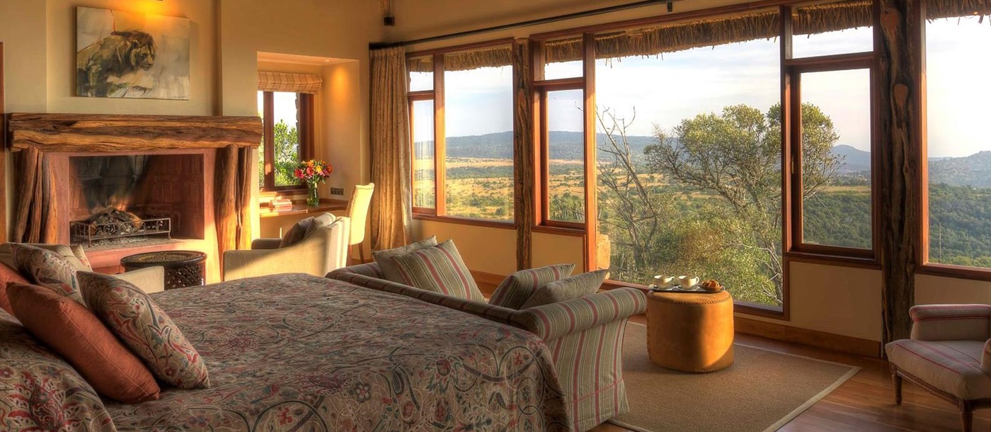 Guest bedroom at Laragai House on the Borana Conservancy in Kenya