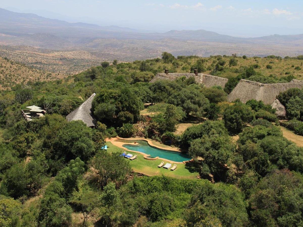 Arial view of Laragai House, Kenya