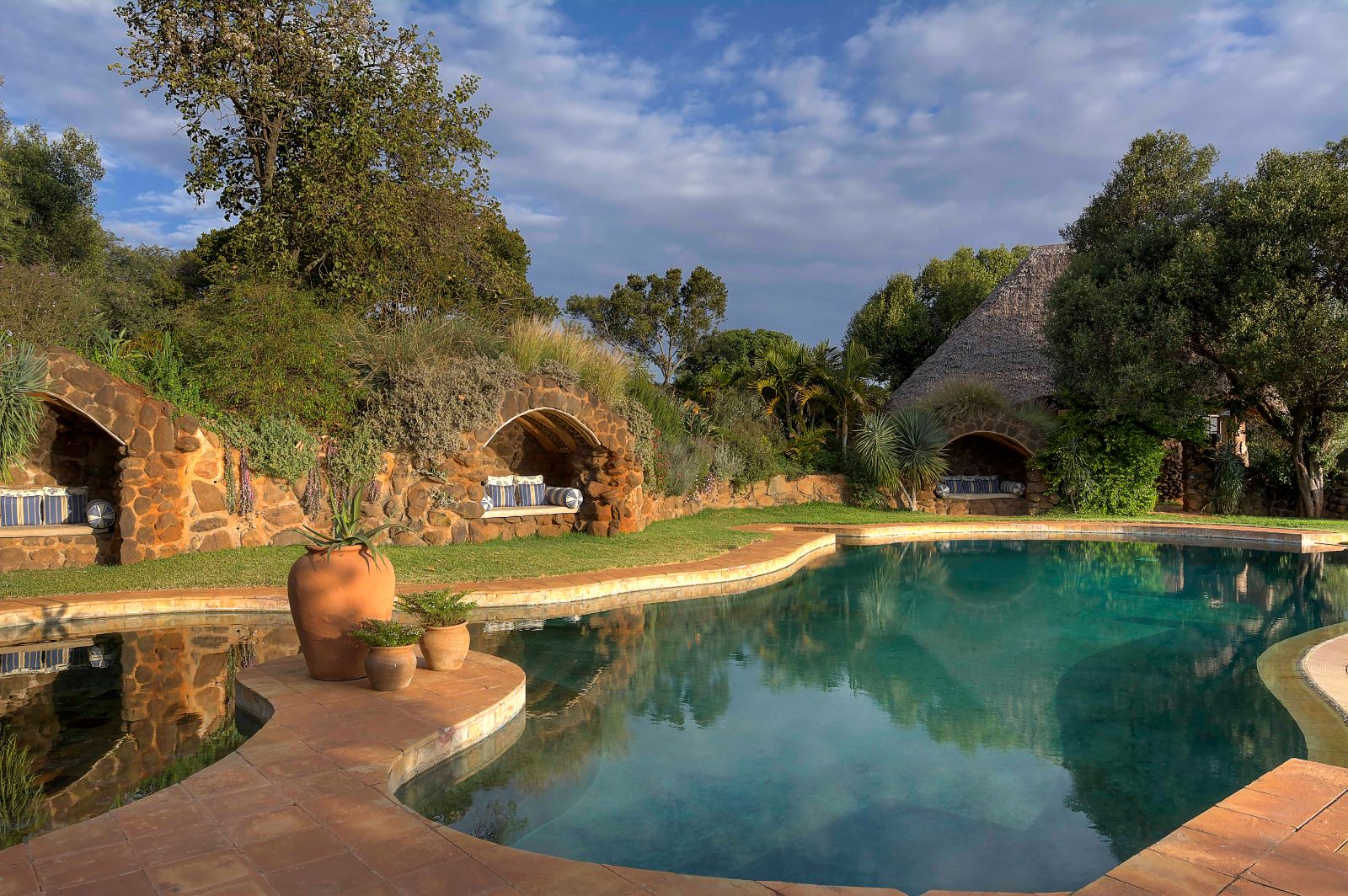 Poolside at Laragai House on the Borana Conservancy in Kenya