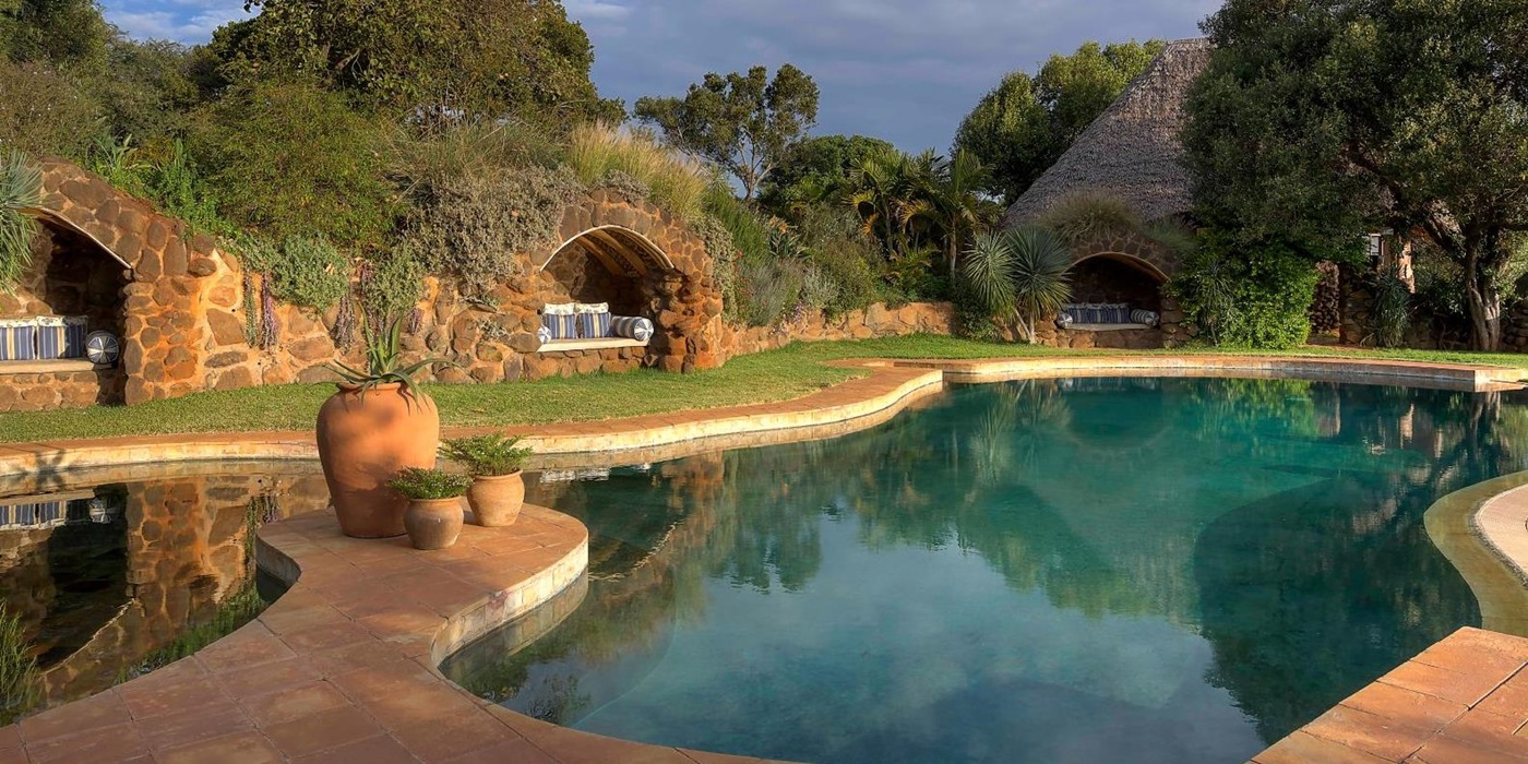 Poolside at Laragai House on the Borana Conservancy in Kenya