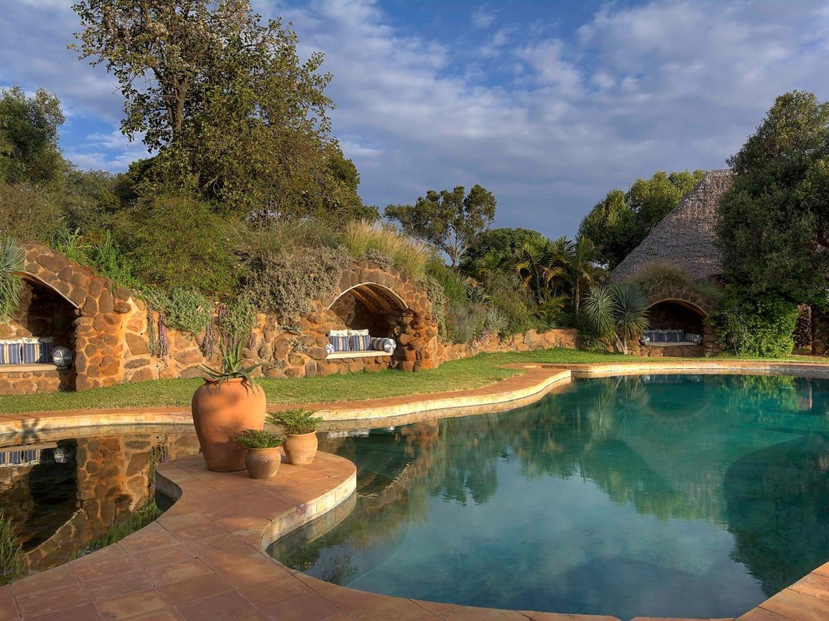 Poolside at Laragai House on the Borana Conservancy in Kenya